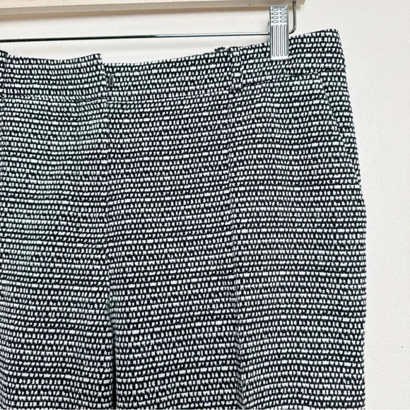 HUGO  BOSS Womens Sz 6 Acrila Textured Abstract Pant Black White Cotton Blend - Picture 6 of 14